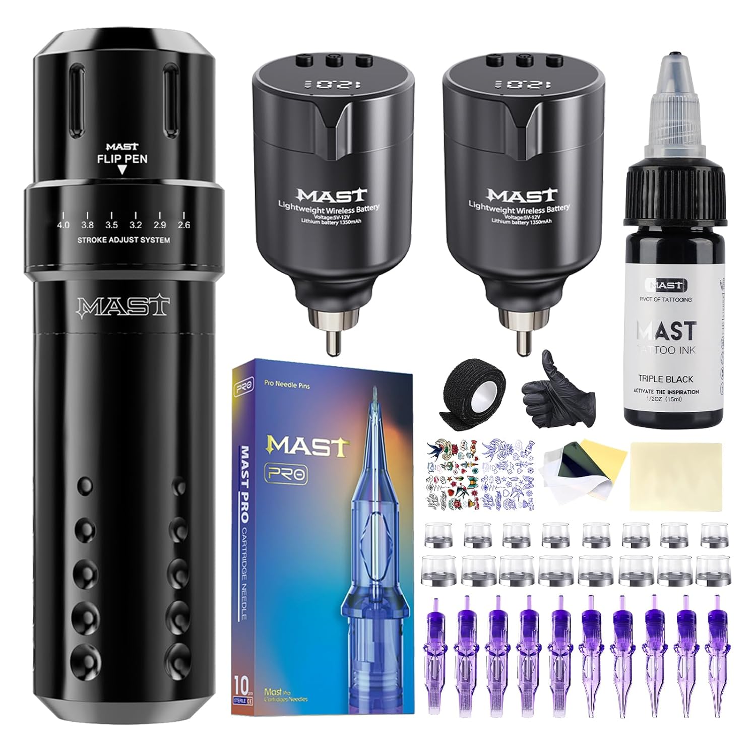 Mast Flip Corded & Cordless Tattoo Gun Kit